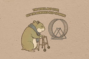 The wheel may stop, an Animal Illustration by Vectorlina