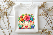 VALENTINE PEEKING ANIMAL CLIPART, an Illustration by DreamArtGraphic (Thumbnail 5 of 6)