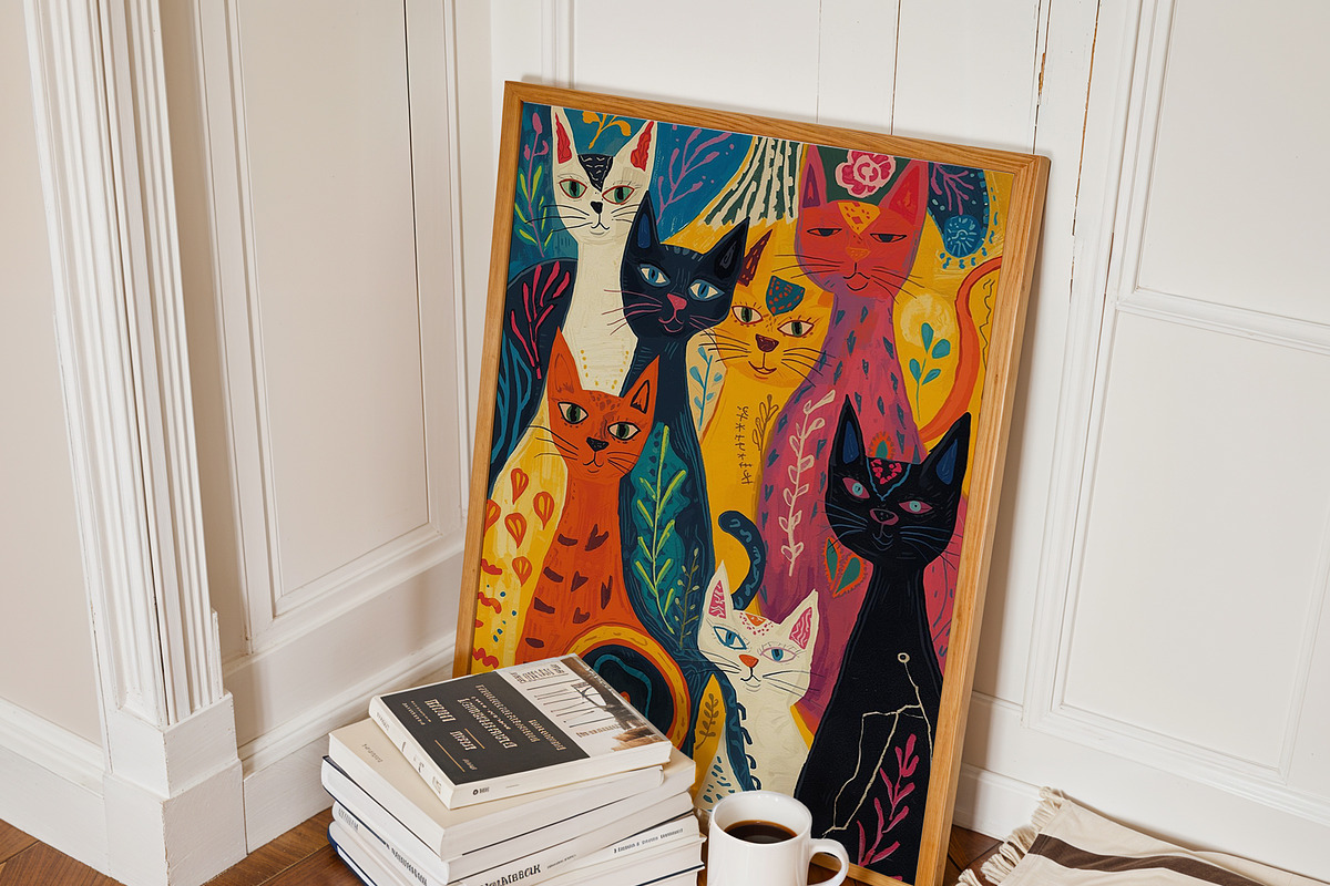 Henri Matisse Cat Wall Art Print, a Decorative Illustration by elfy creative (Photo 2 of 7)