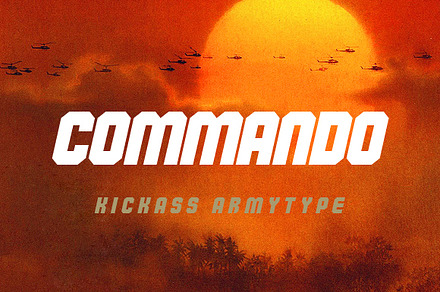 Commando, a Slab Serif Font by defaulterror