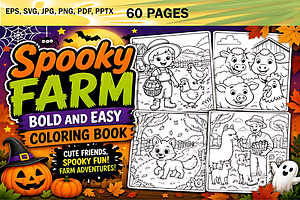 Spooky Farm Bold & Easy Coloring