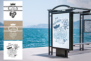 Waves. Graphic set., a Pattern Graphic by maritime_m (Thumbnail 4 of 7)