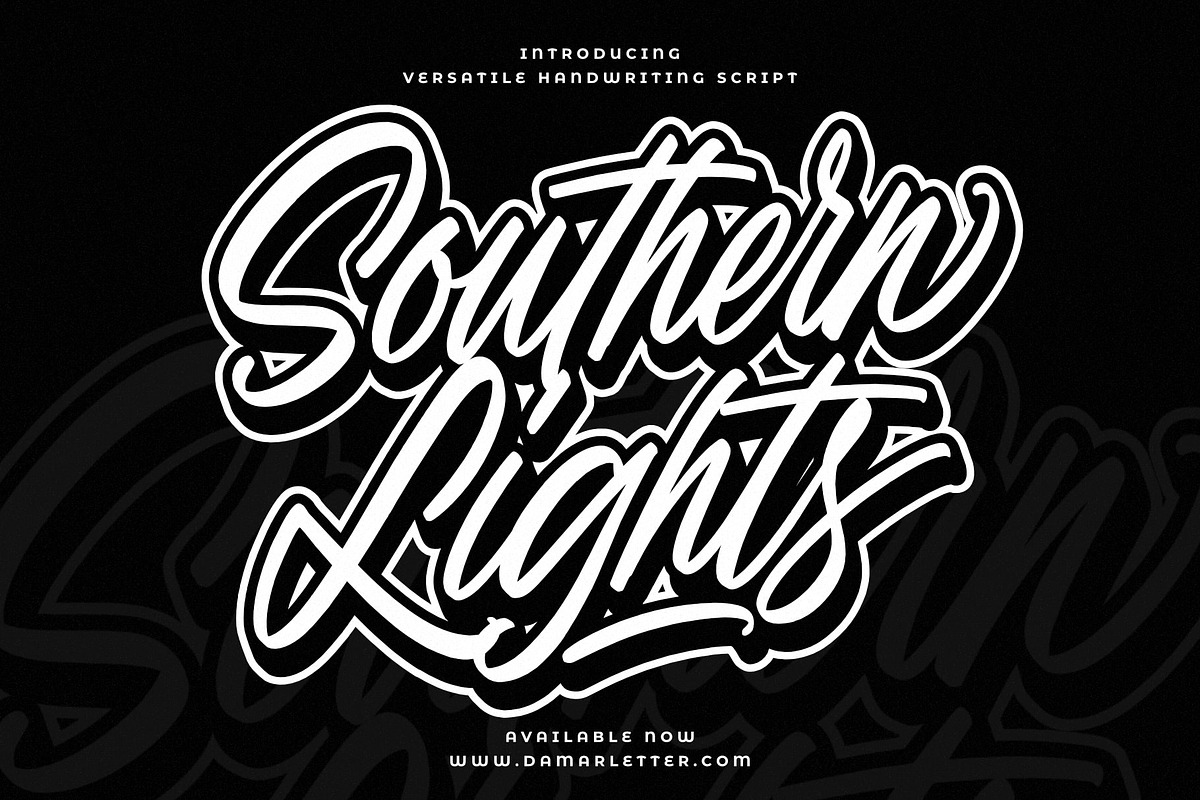 Southern Lights, a Handwritten Font by Damarletter (Photo 1 of 6)
