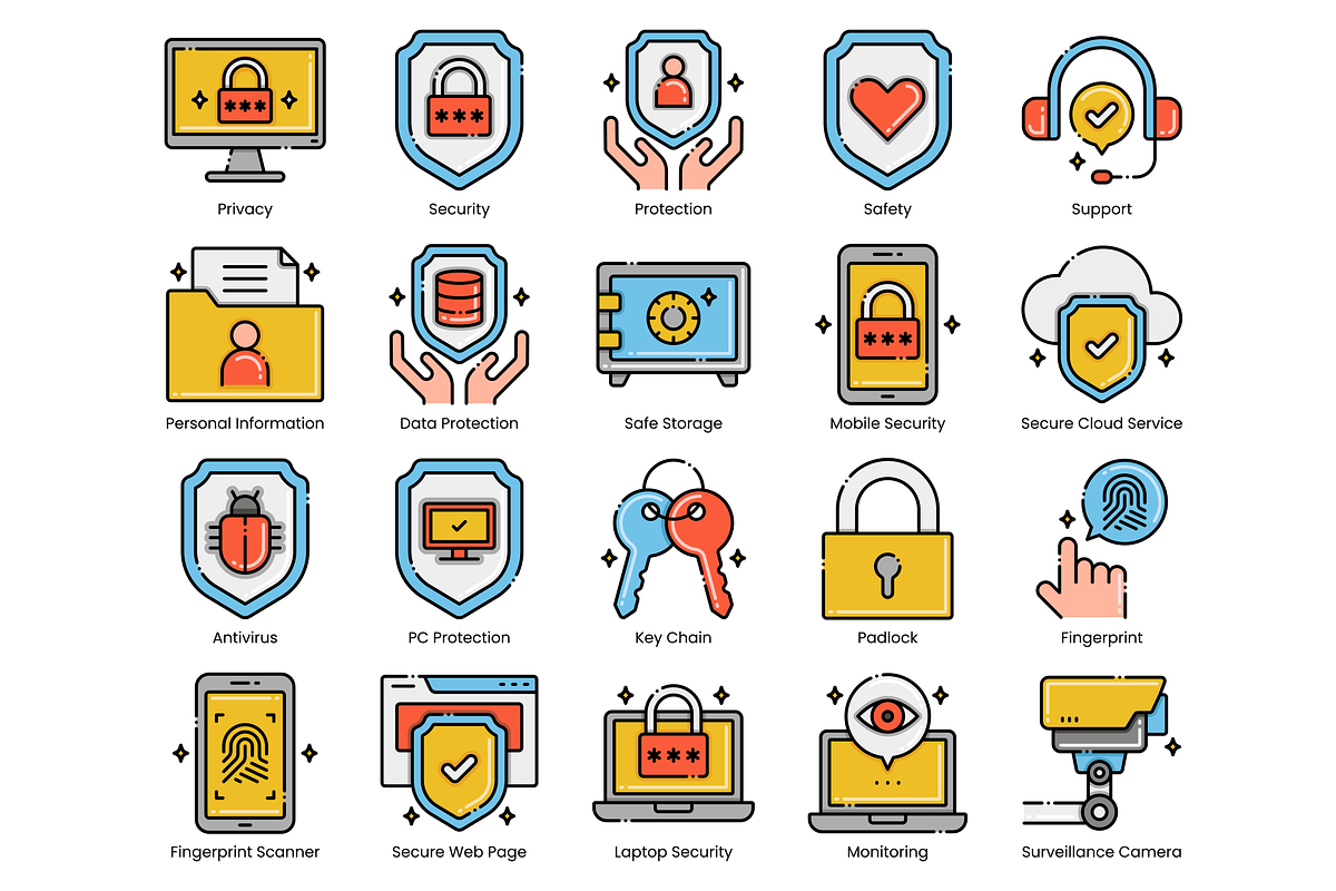 80 Privacy  Icons | Aesthetics, an Outline Icon by Flat Icons (Photo 2 of 9)