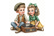 Record Playing Clipart JPG, a Person Illustration by Memories By Lea (Thumbnail 11 of 17)