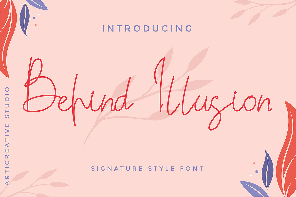 Behind Illusion Signature Style Font, a Script Font by Articreatype (Photo 1 of 5)