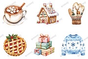 Cozy Christmas Afternoon Clipart, an Illustration by designcity5 (Thumbnail 3 of 5)