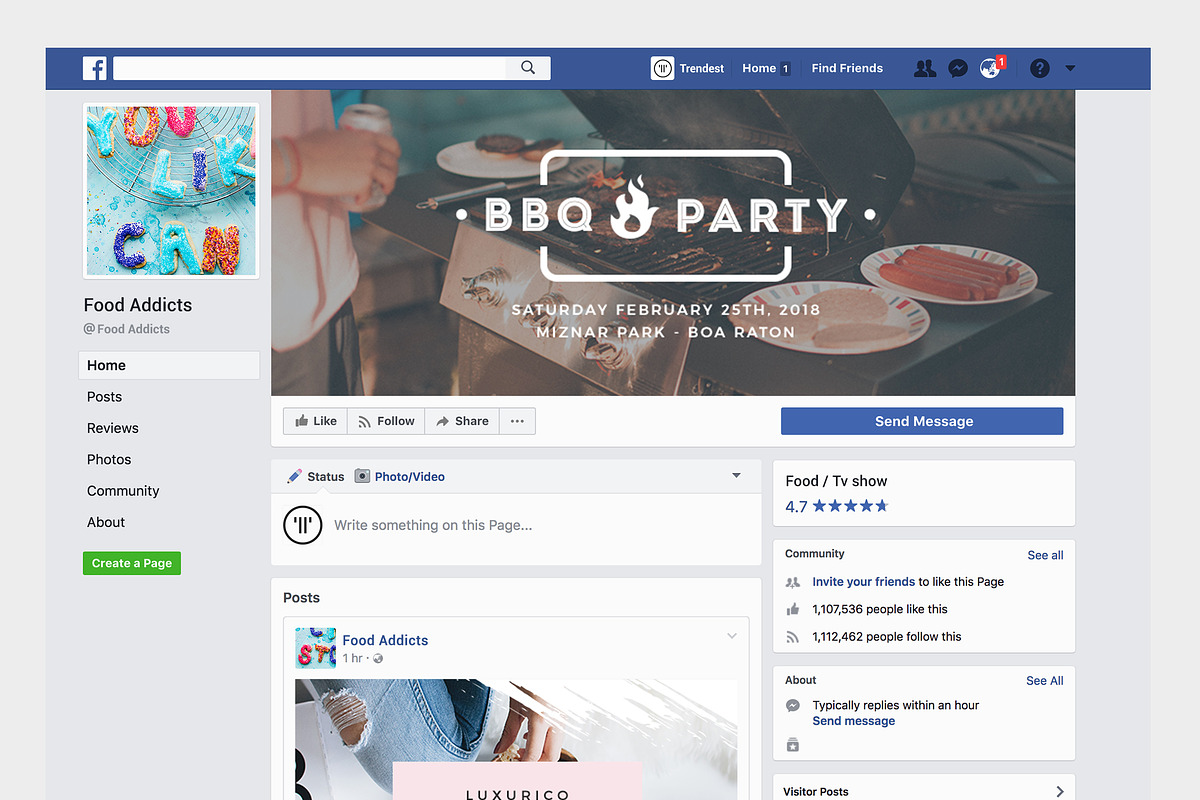Foodie Facebook Cover Pack, a Social Media Template by Crevo Studio (Photo 6 of 10)