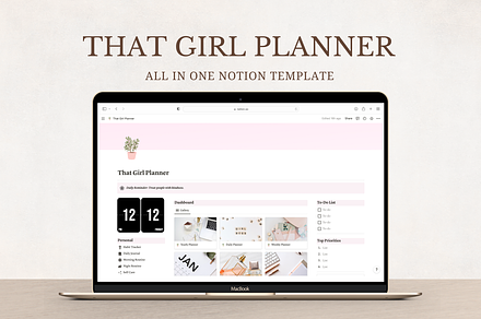 Notion Life Planner, Notion Template, an App Template by TheBohoFactory