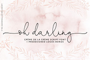 Oh Darling- Ethereal Script Font, a Script Font by PeachCreme (Thumbnail 1 of 9)