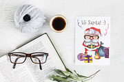 Watercolor Set CHRISTMAS FRIENDS, an Animal Illustration by Satika (Thumbnail 7 of 9)
