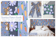 Cute Bunnies Carrots Floral Designs, an Illustration by Johanna V. Creative (Thumbnail 1 of 4)