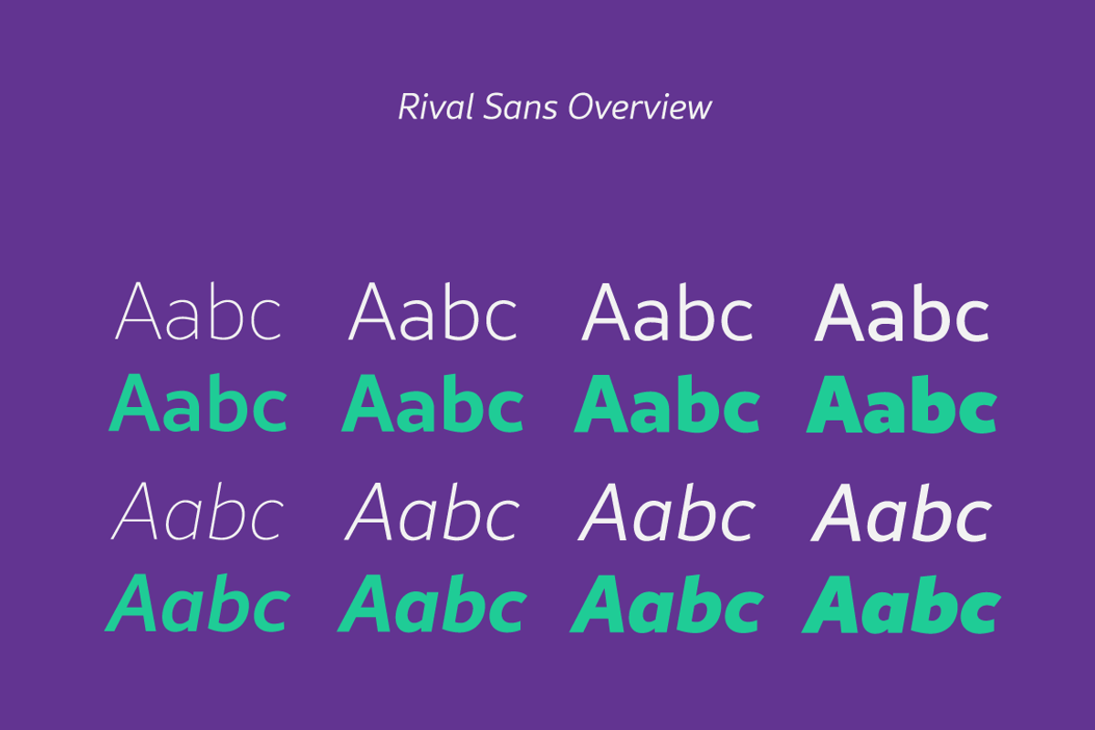 Rival Sans Font Family, a Sans Serif Font by Mostardesign Type Foundry (Photo 9 of 10)