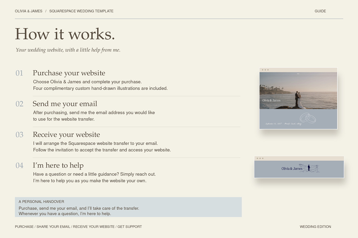 Squarespace Website for Weddings, a Squarespace Template by Layl Atelier (Photo 8 of 8)