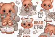 Bear in pajamas, an Animal Illustration by designs.svkl (Thumbnail 1 of 6)