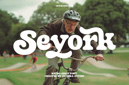 Seyork - Retro Serif Font, a Serif Font by Qweera Studio