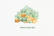 Money watercolor collection, a Finance Illustration by Marina Ermakova (Thumbnail 11 of 11)