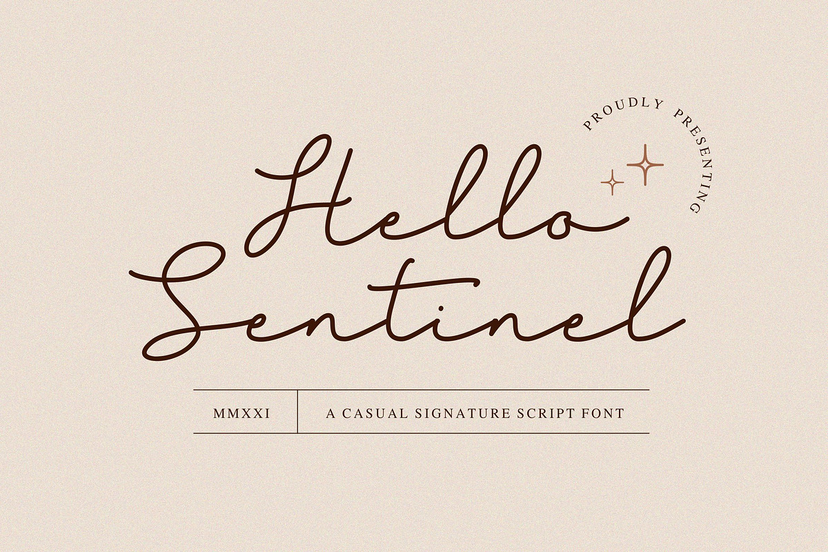 Sentinel Font, a Script Font by Haws.std (Photo 1 of 5)