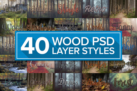 Wood Layer Styles Text Effects preview 3