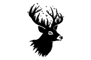 Deer Antler Silhouette Bundle, an Object Illustration by yasushie (Thumbnail 21 of 31)