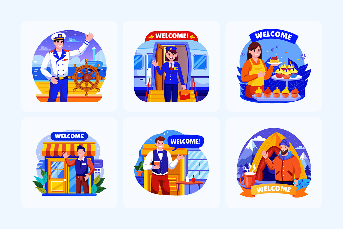 Animated Welcome Illustration Art, a Person Illustration by Vectors Market (Photo 3 of 5)
