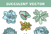 Succulent vector pattern & invite, a Pattern Graphic by OctoPaper (Thumbnail 3 of 5)