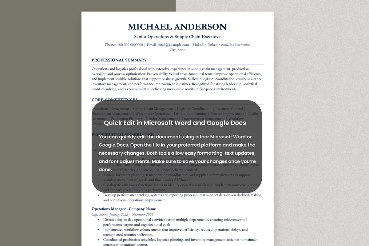 ATS Resume / CV Template Clean, a Resume Template by Anjum Ilyas (Photo 3 of 7)