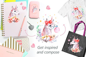 Watercolor Unicorn Sublimation