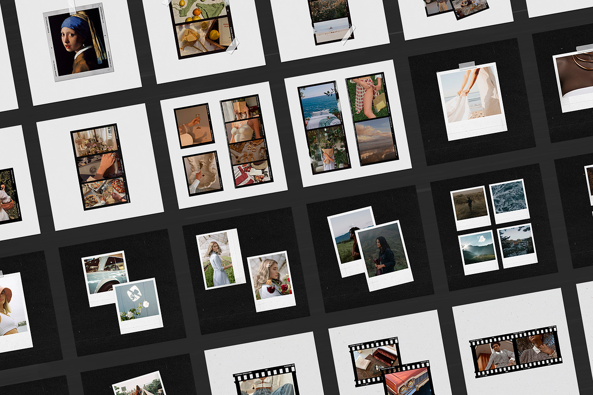 200 Film Frames & Instant Templates, a Social Media Template by Feel This (Photo 7 of 32)