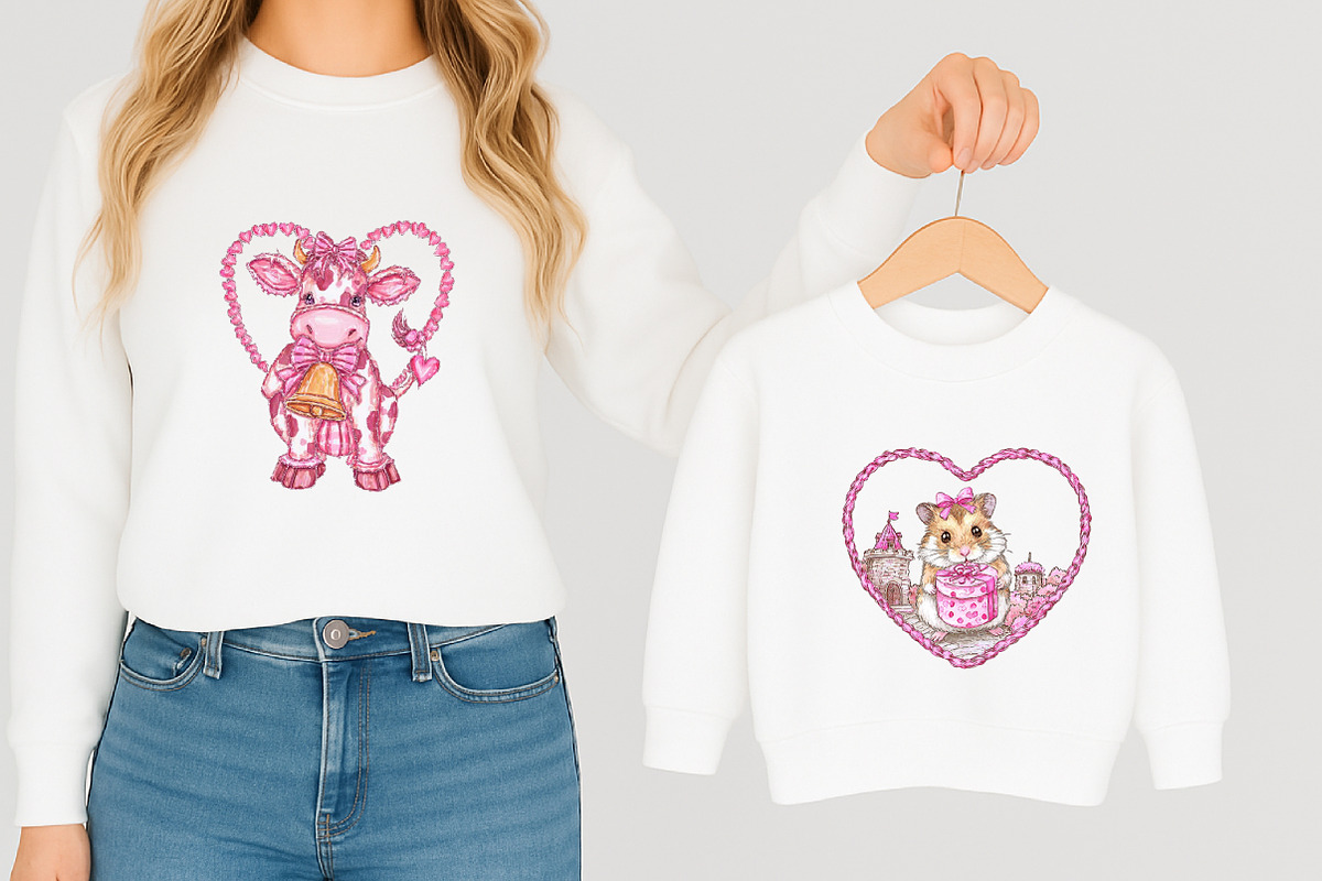 Watercolor Valentine Animals Clipart, an Illustration by designcity5 (Photo 4 of 5)