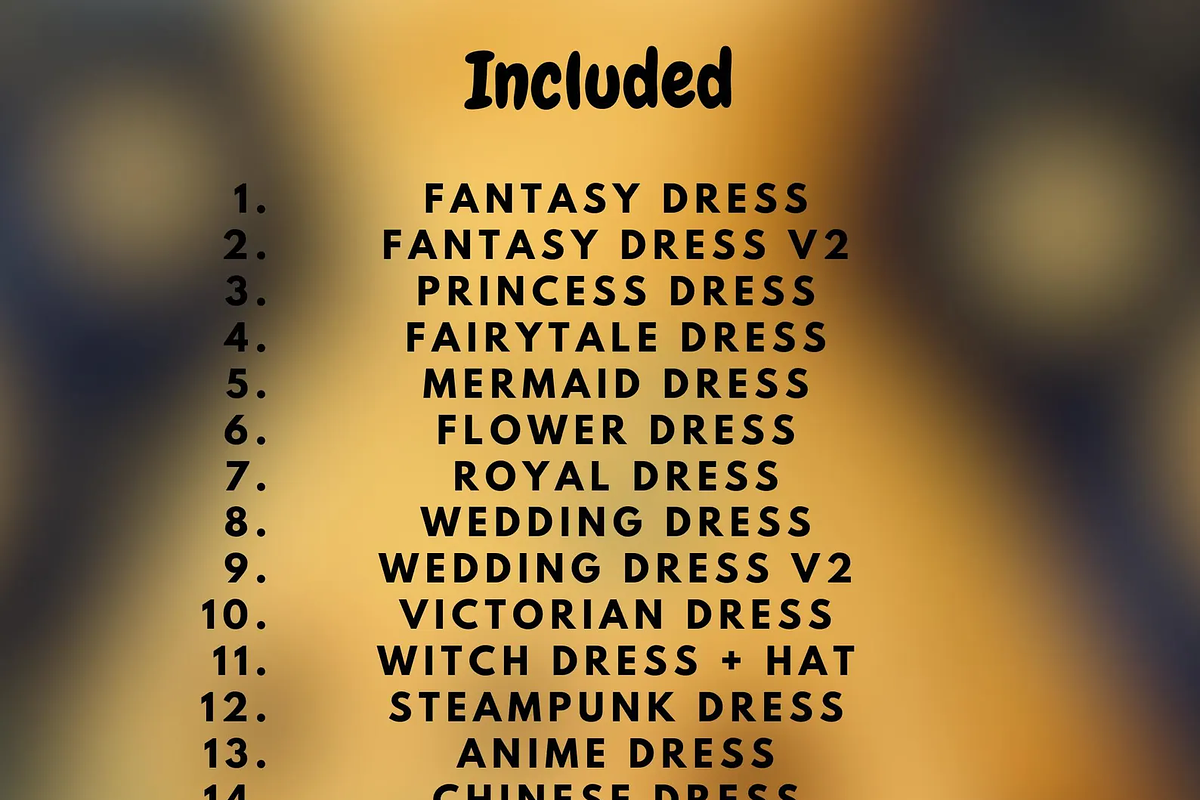 1000+ DRESS PROCREATE STAMPS, a Brush Add-On by BeeRubby (Photo 2 of 9)