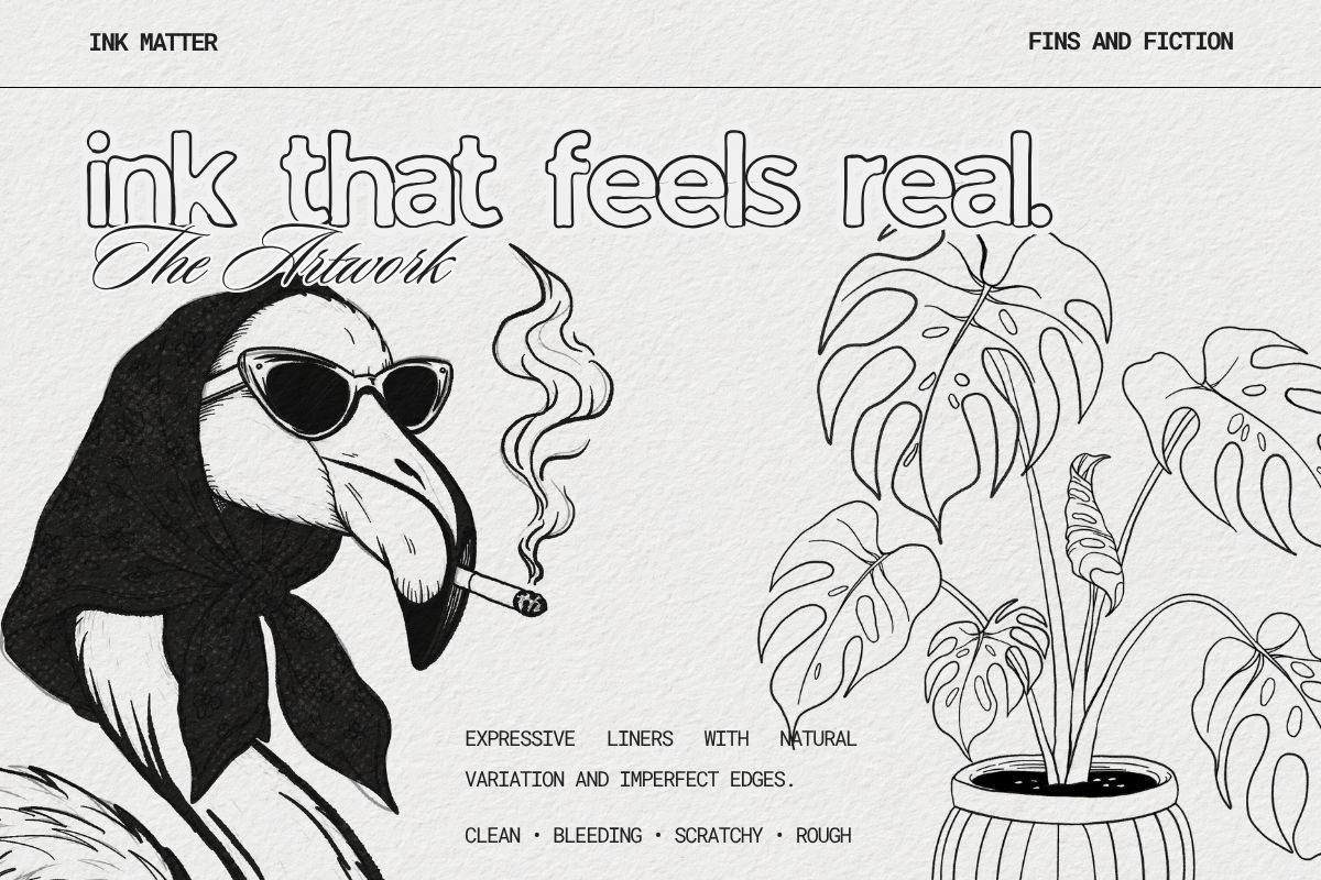 Ink Matter Brushes for Procreate, a Brush Add-On by Fins and Fiction (Photo 5 of 7)
