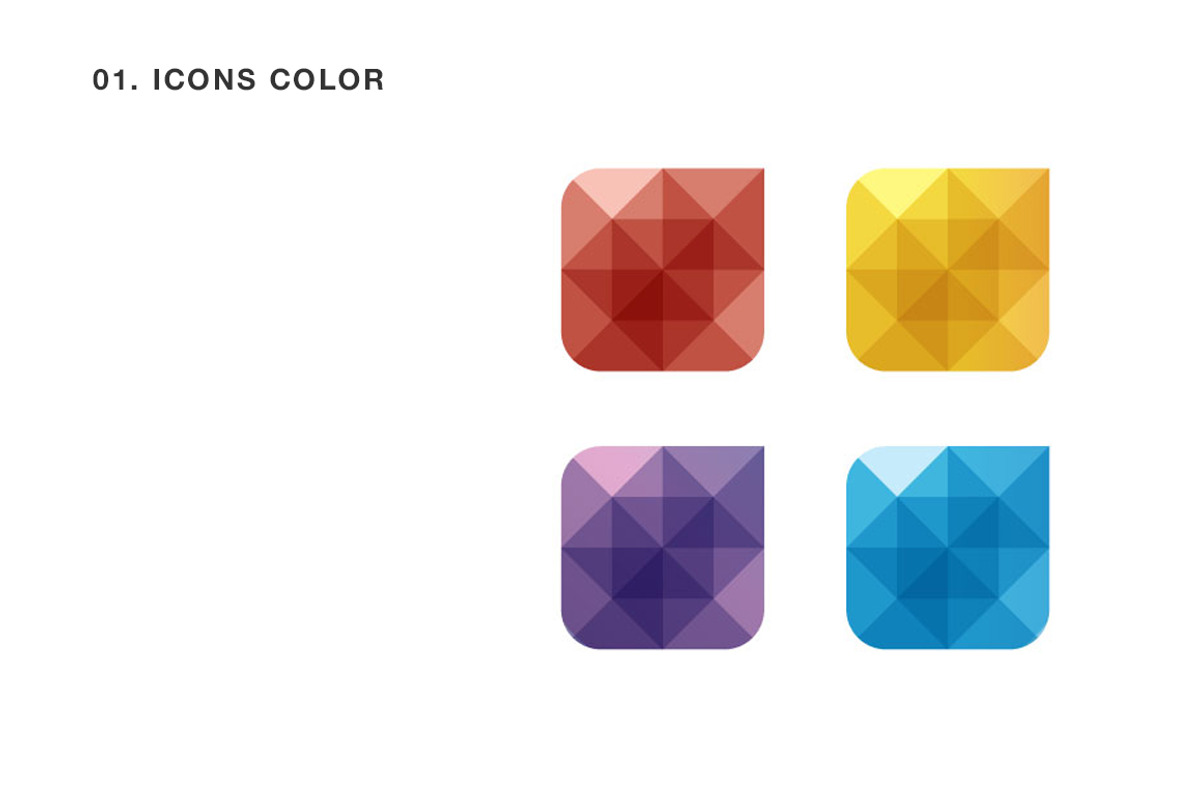 Geometric Icon Set for Web Design, an Icon by rachaelbuttsco