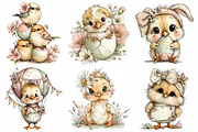 Whimsical Easter Birds Clipart, an Illustration by Daily.Designs (Thumbnail 4 of 7)