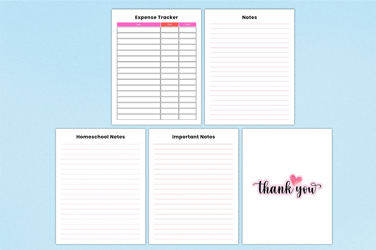 Homeschool Planner For Canva KDP, a Stationery Template by Shumaya (Photo 7 of 7)