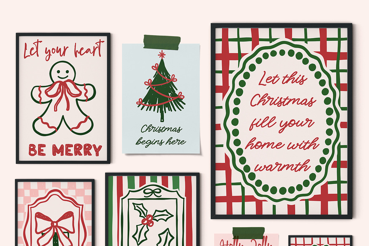 Vintage Whimsical Christmas Posters, an Object Graphic by ArtFM (Photo 6 of 14)