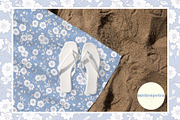 Vintage Blue and White Block Print, a Pattern Graphic by Mieken Petra Designs (Thumbnail 4 of 4)