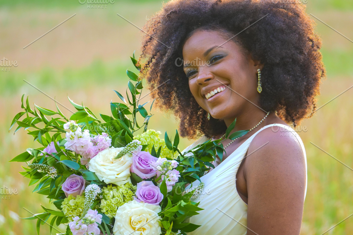 African American Bride with Bouquet, a Person Photo by Eye for Ebony (Photo 2 of 5)
