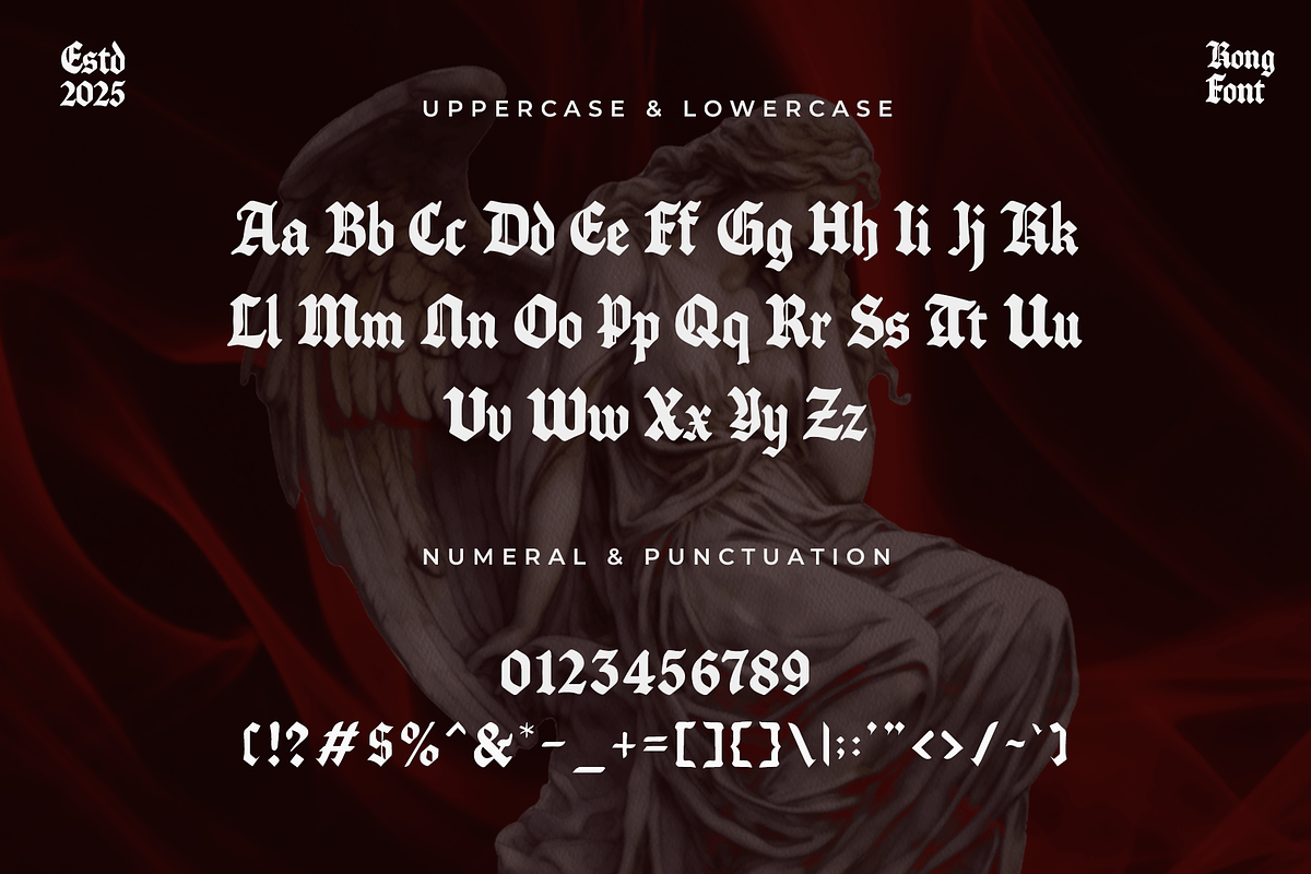 Caldareth - Modern Blackletter Font, a Blackletter Font by overlaytemplates (Photo 4 of 5)