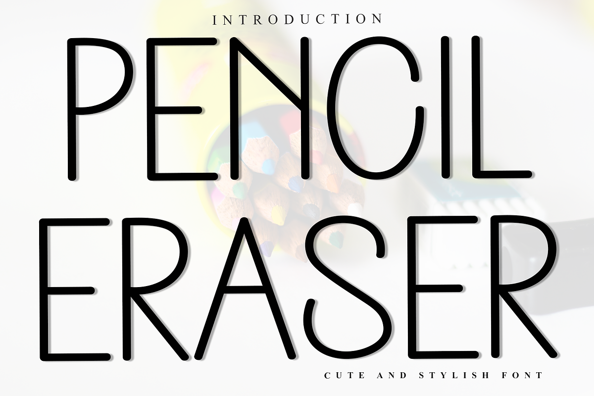 Pencil Eraser, a Sans Serif Font by FreshTypeINK (Photo 1 of 8)