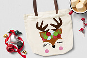 Reindeer Face Clipart and Vectors, an Illustration by PinkPueblo (Thumbnail 4 of 4)