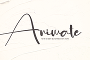 Animate | Script Font, a Script Font by Scratchones (Thumbnail 1 of 8)