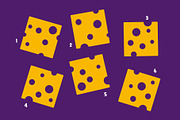 Cheese Slice Vector Illustrations, a Graphic by This For There (Thumbnail 1 of 4)