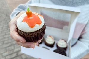 Carrot Cupcake with Cream Cheese Frosting, a Food & Drink Photo by etorres69