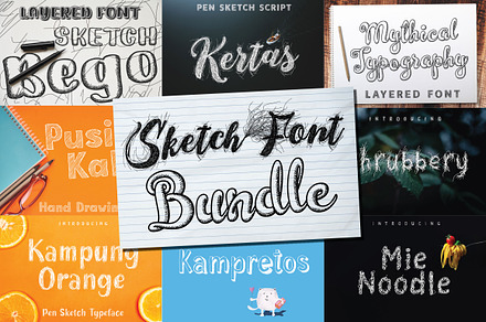 Sketch Font Bundle