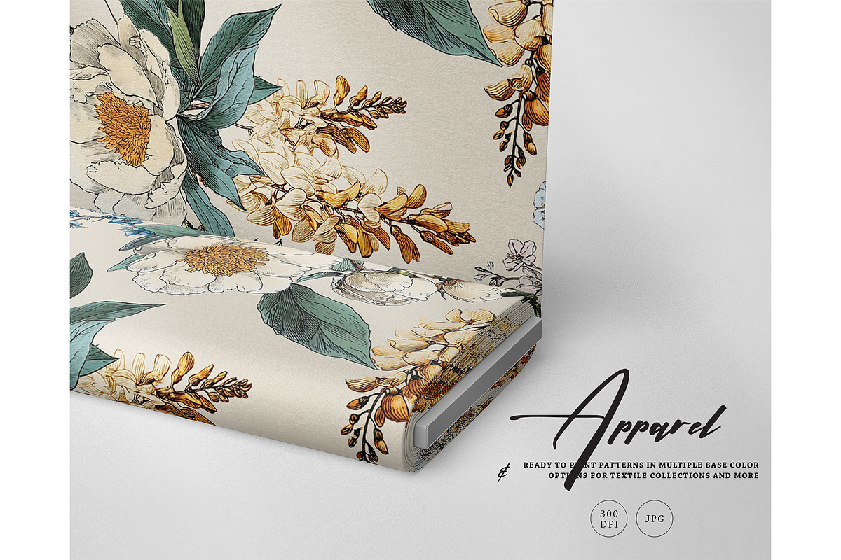 Flower lush peony seamless pattern, a Pattern Graphic by Milatoo (Photo 2 of 10)