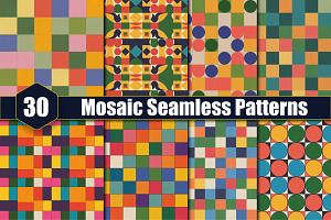 Mosaic Seamless Patterns, a Pattern Graphic by protabsorkar11