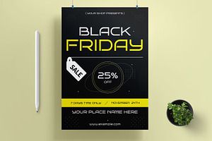 Black Friday Sale Flyer Template, a Flyer Template by MightyDesign