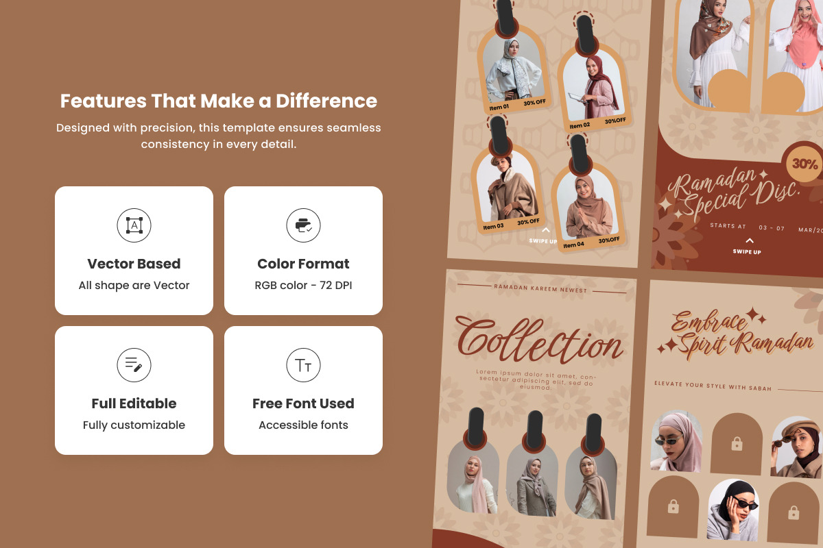 Classic Ramadan Fashion Social Post, a Social Media Template by productype1 (Photo 2 of 5)