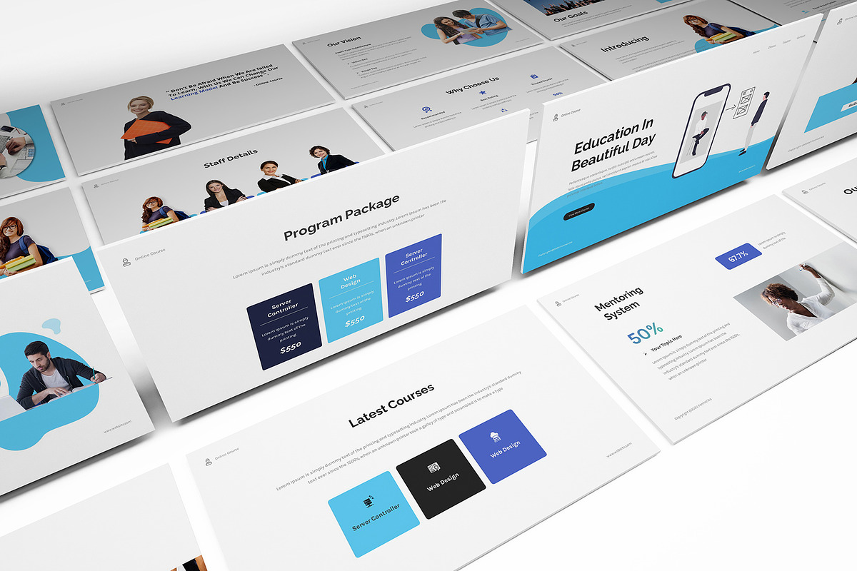 Online Course Powerpoint Template, a Presentation Template by Formatika ...